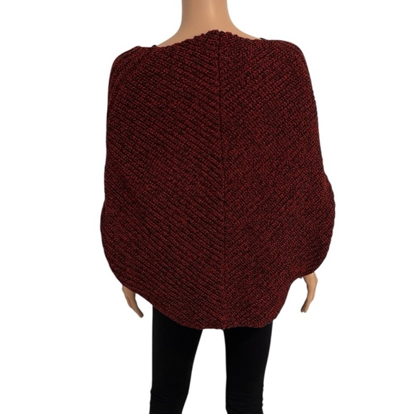 Betsey Johnson Red and black Chunky Knit Open Drape Front Cardigan Onesize. - Picture 3 of 5